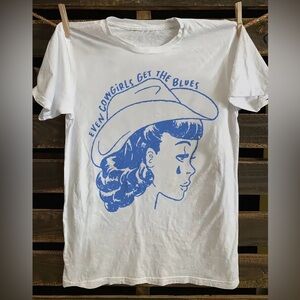 Even Cowgirls Get the Blues Western Graphic Tee – Vintage Style – Size M – NWT